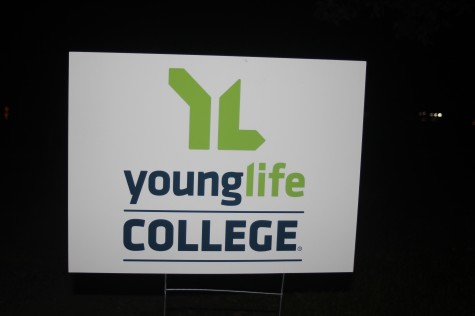 Young Life college promotional sign