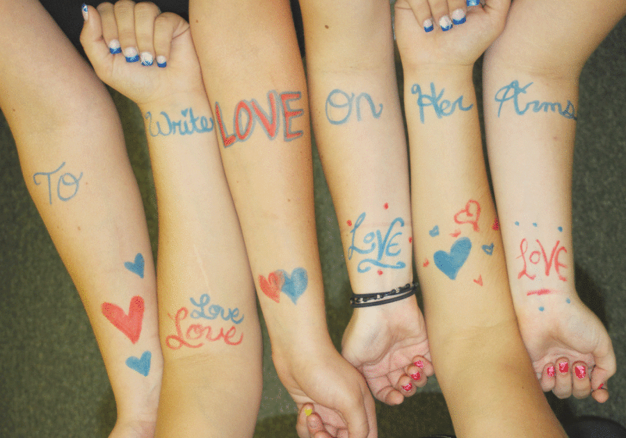 To Write Love on Her Arms demonstration. 