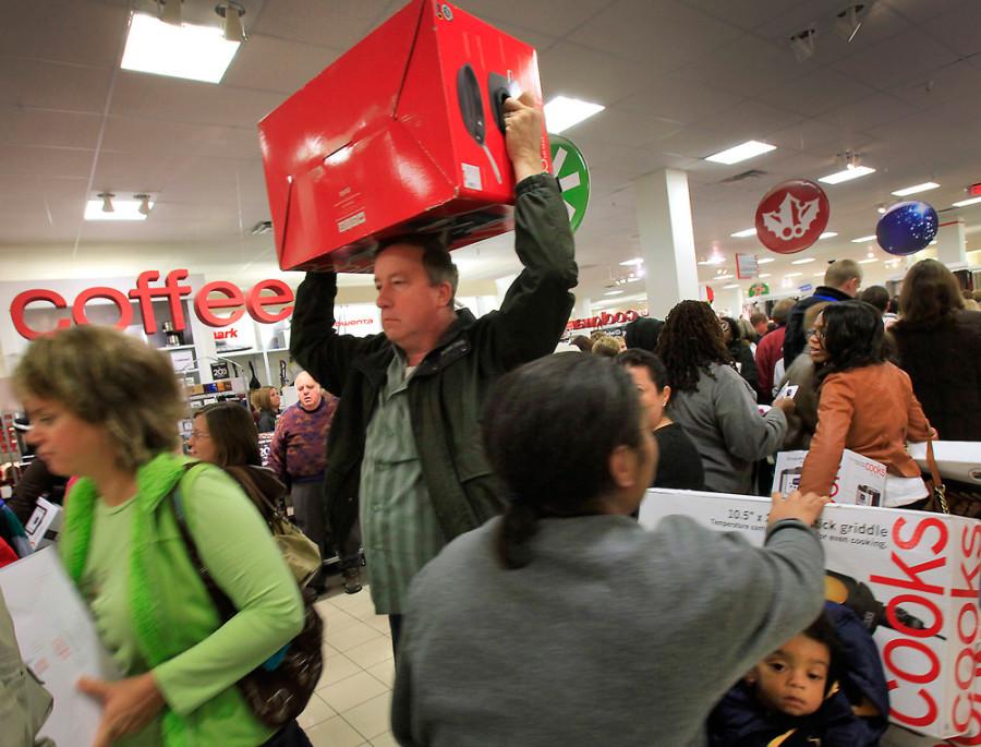 I had four items on my list and got one. This is ridiculous, said Joe Allen, of Carolina Forest, center, shortly after the 6:00 a.m. opening as he waits to check out at JC Penney on Black Friday morning, November 23, 2012, at Coastal Grand Mall in Myrtle Beach, South Carolina. 