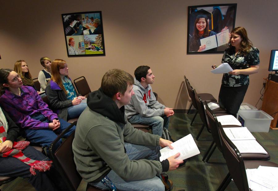 Cedarville University Career Services Certified Professional Resume Writer Laura Lintz leads a workshop for students. Colleges and universities are doing more to survey their students after graduation on whether they are employed or in graduate school.