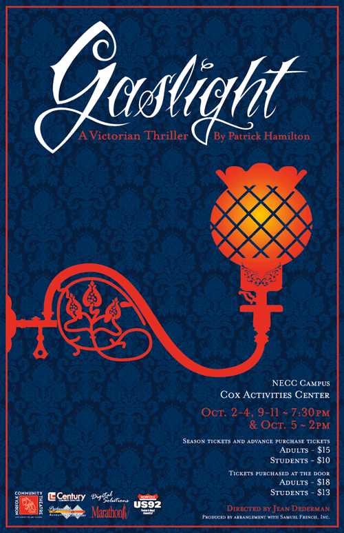 Times, dates, and prices for the production of Gaslight.