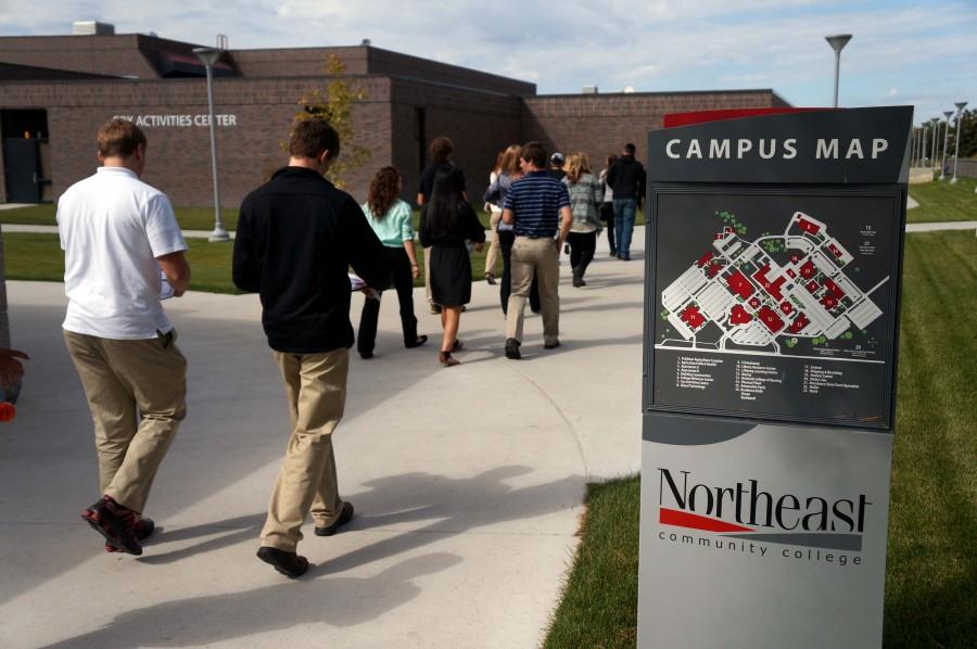 Northeast Nebraska high school students tour Northeast Community College for the Business and Technology Career Day. 