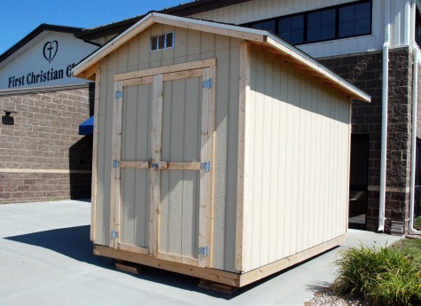 Pictured is a completed shed that will be sent to Pilger. (Courtesy Northeast Community College)