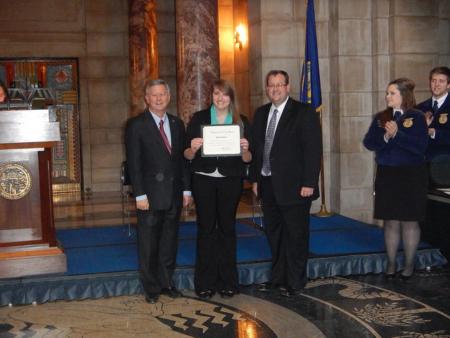 Beth Ebmeier honored at the capitol