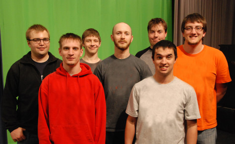 Several students in the Northeast Community College broadcasting program earned top honors recently with Golden Leaf Awards through the Nebraska Collegiate Media Association. Pictured (back row, from left) are Cole Hein, Dylan Arnold, Lane Allemang and Dylan Strohl-Yeomans. Middle row, Joe Lose. Front row, Josh Spanjer and Ed Smyth. Not pictured, Philip Ford. (Courtesy Photo)