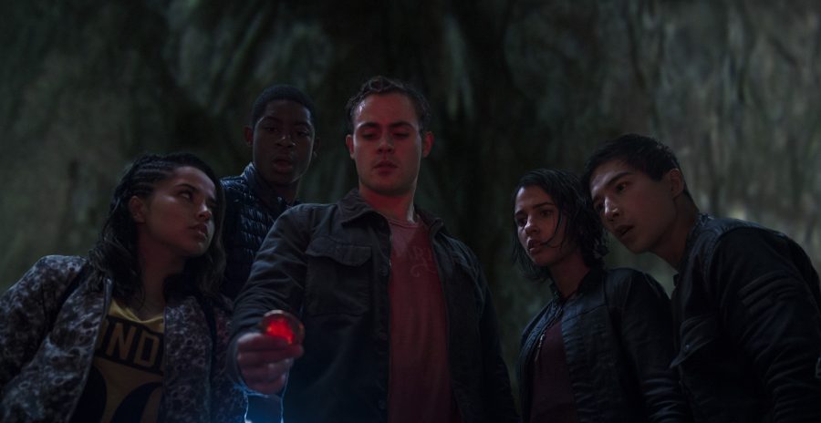 From left, Trini (Becky G), Billy (RJ Cyler), Jason (Dacre Montgomery), Kimberly (Naomi Scott), and Zack (Ludi Lin) in Power Rangers. (Kimberley French/Lionsgate)