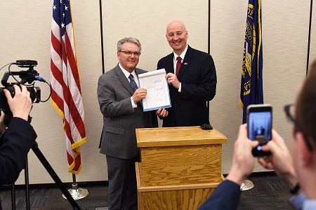 Ricketts sign LB 62 into law at Northeast