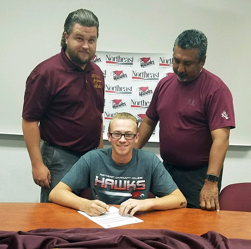 Jordan Eldred, Las Vegas, signs his letter of intent to play baseball for the Hawks