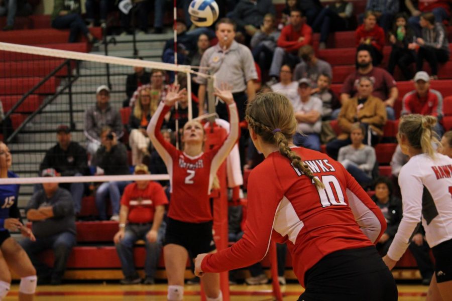 Northeast volleyball takes care of Hawkeye in four sets