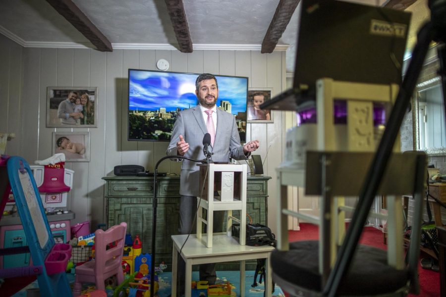 Barking dogs, toys, makeshift prompters: Behind the scenes with stay-at-home TV anchors